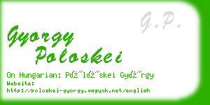 gyorgy poloskei business card